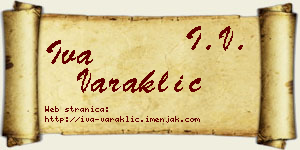 Iva Varaklić vizit kartica